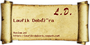 Laufik Debóra névjegykártya